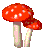 3d-animated rotating mushrooms
